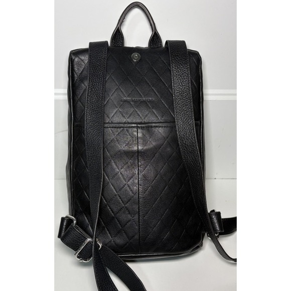Aimee Kestenberg Tamitha Backpack Black Soft Leather Sling Bag Diamond Chic Edgy - Picture 12 of 12